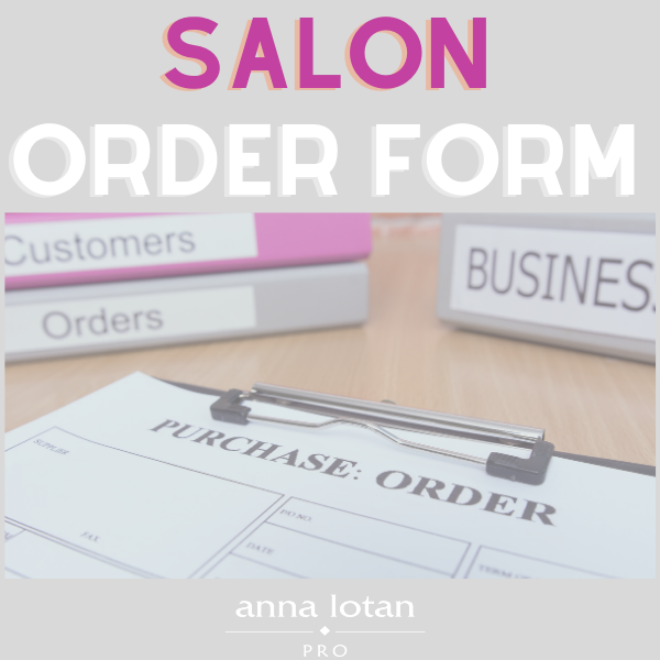 Salon Order Form